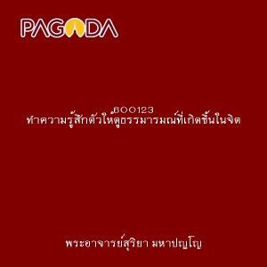 600123 ทำความรู้สึกตัวให้ดูธรรมารมณ์ที่เกิดขึ้นในจิต รูปภาพ 1