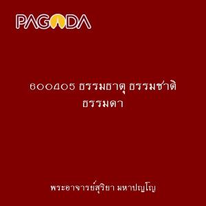 600405 ธรรมธาตุ ธรรมชาติ ธรรมดา รูปภาพ 1