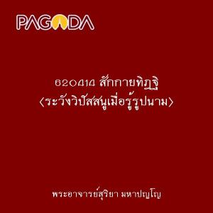 620414 สักกายทิฎฐิ (ระวังวิปัสสนูเมื่อรู้รูปนาม) รูปภาพ 1