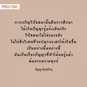 วิปัสสนา คือ การศึกษาให้รู้แจ้งเห็นจริง รูปภาพ 1