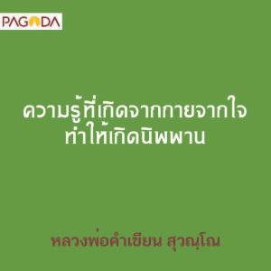 ความรู้ที่เกิดจากกายจากใจ ทำให้เกิดนิพพาน รูปภาพ 1